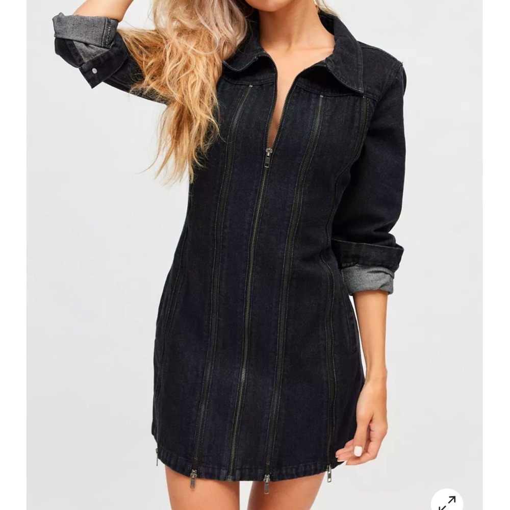 NWT Black Denim Nemesis Dress XS